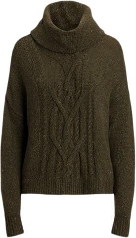 Lauren Ralph Lauren Crofter Ecols Sweater Kvinde Botanic Green Donegal...