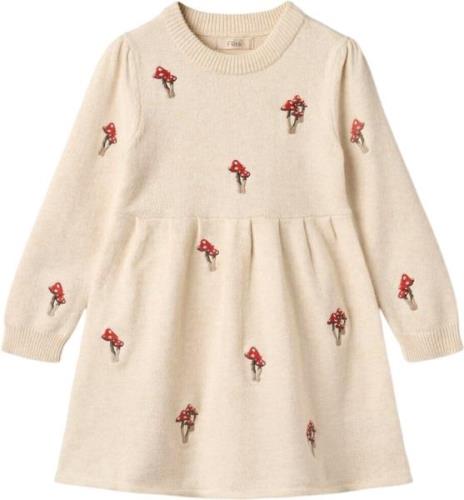 Fliink Benna Mushroom Dress Str 6Y/116 - Sandshell Kjoler Polyester ho...