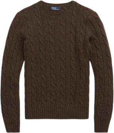 Polo Ralph Lauren 2/12 Cashmere Sfalsl-swt Kvinde Branch Brown Melange...