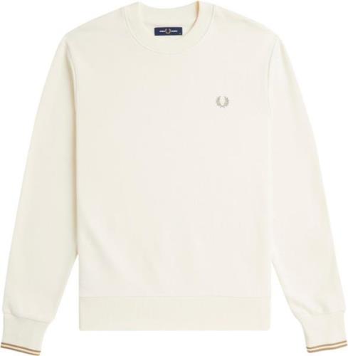 Fred Perry M7535 Mand Ecru/warm Stone Sweatshirts Str L - Bomuld hos M...