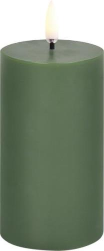 Uyuni LED Pillar Candle, Olive Green. Smooth, 5,8x10,1 cm Olive Green ...