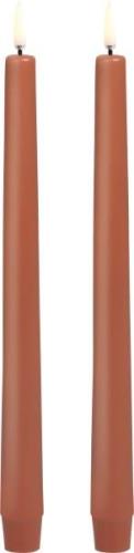 Uyuni LED Taper Candle, Terracotta, Smooth, 2pack, 2,3x25 cm Terracott...