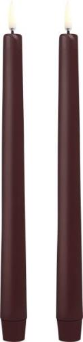 Uyuni LED Taper Candle, Wine red, Smooth, 2pack, 2,3x25 cm Wine Red - ...