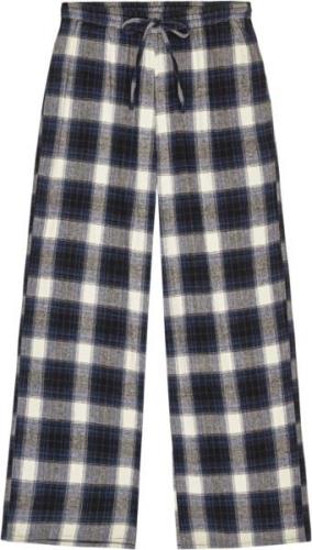 Moshi Moshi Mind Slow Pants Check Kvinde Blue Check Bukser Str L - hos...