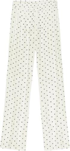 Moshi Moshi Mind Moon Pants Silky Kvinde Ecru/black Dots Bukser Str L ...