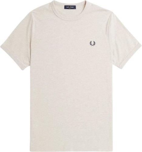 Fred Perry M3519 Mand Porridge Marl Kortærmede T-shirts Str L - Bomuld...