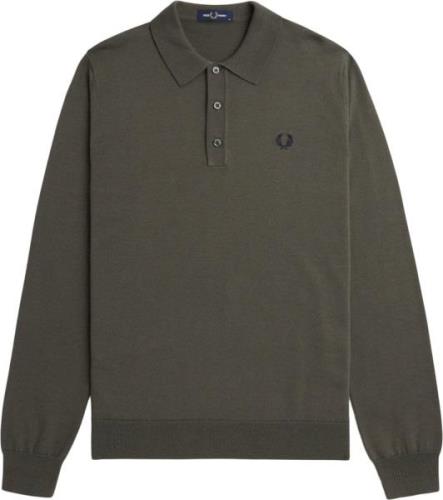 Fred Perry K4535 Mand Field Green Sweaters Str L - Bomuld hos Magasin