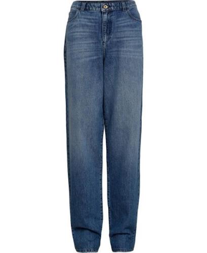 Emporio Armani Pantaloni Kvinde Blue Navy Boyfriend Jeans Str 40 - hos...