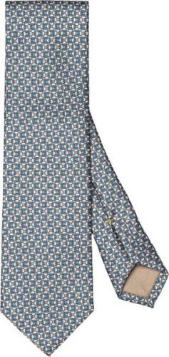 ETON Beige Geometric Print Silk Tie 80 - Slips Silke hos Magasin