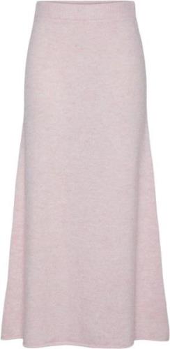 Pieces Pcpam HW ANK Knit Skirt BC Kvinde Pink-a-boo Maxi Nederdele Str...