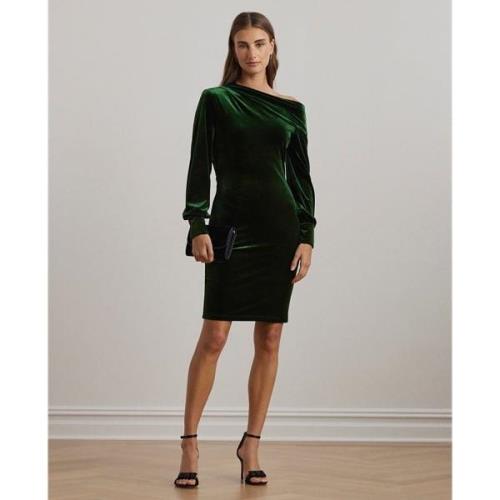 Lauren Ralph Lauren Luxe Velvet 250lsl-dad Kvinde Emerald Green Velvet...