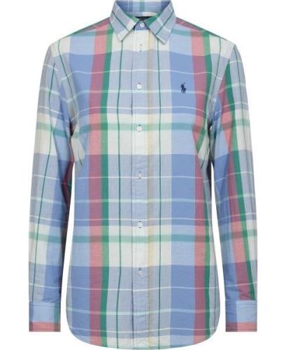 Polo Ralph Lauren 40/1 CTN Madraslsl-bfs Kvinde 1666 Light Blue/ Pink/...