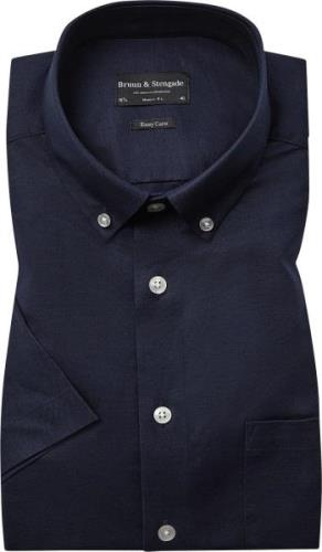 Bruun & Stengade BS Murray Modern Fit Shirt Mand Blå Kortærmede Skjort...