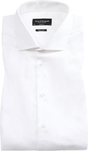 Bruun & Stengade BS Begovic Modern Fit Shirt Mand Hvid Langærmede Skjo...