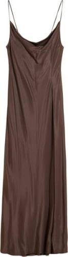 Holzweiler Eila Pleat Dress Kvinde Dk. Brown Langærmede Bluser Str 34 ...