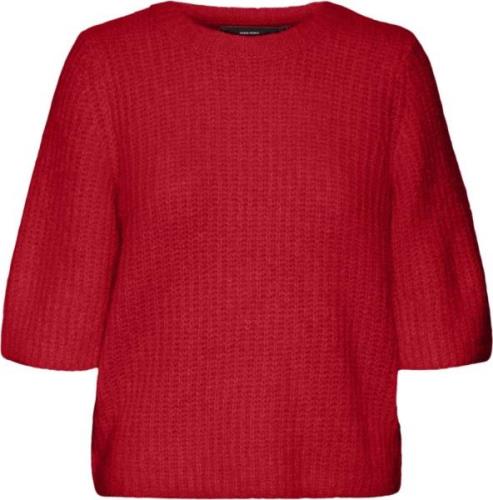 Vero Moda Vmawsome 2/4 Oneck Pullover BOO Kvinde Salsa Sweaters Str S ...