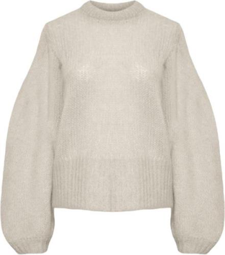 YAS Yaslambu Oneck LS Knit Pullover Kvinde Birch Sweaters Str L - hos ...