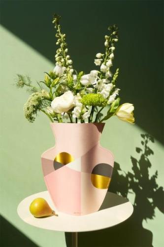 OCTAEVO Paper Vase Siena Pink Pink Str 26 x 0,05 x 29 - Vaser Glas hos...