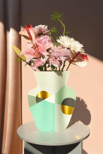 OCTAEVO Paper Vase Siena Mint Mint Str 26 x 0,05 x 29 - Vaser Glas hos...