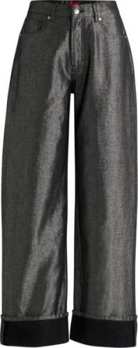 HUGO Gealena Kvinde Silver Wide Jeans Str 2532 - hos Magasin