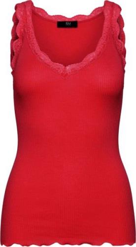 RM by Rosemunde Rmwbalta Modal SL Lace Vneck top Kvinde Racing Red Top...