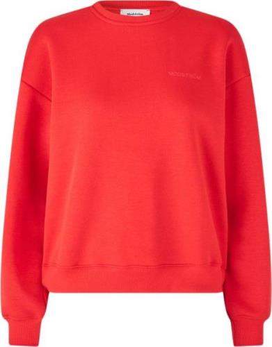 Modström Tiamd Sweat Kvinde Flame Scarlet Langærmede Bluser Str L - ho...